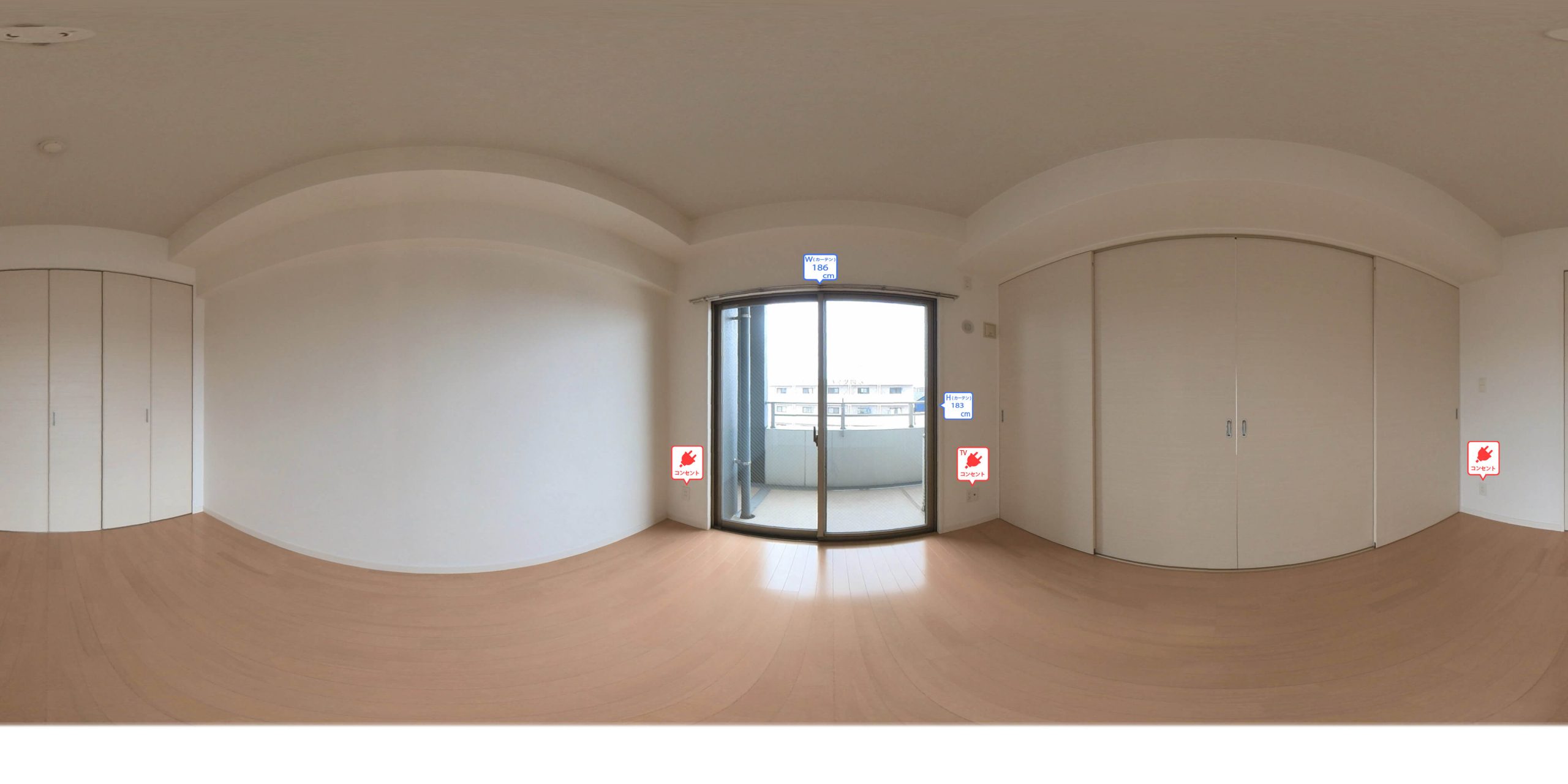 3号室タイプ_洋室6.0帖　※参考写真。部屋によってクロス等異なります
