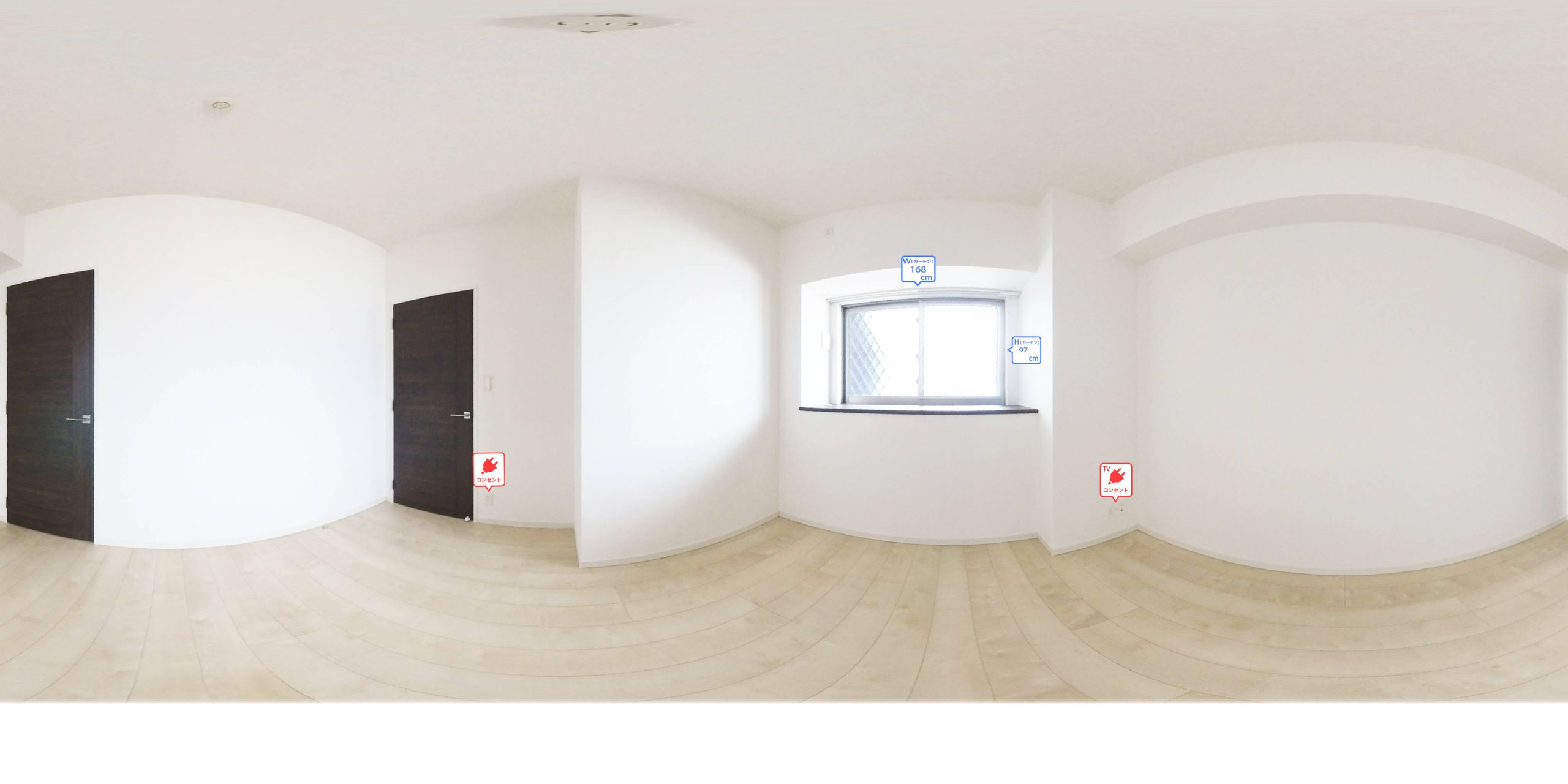 2号室タイプ_洋室6.0帖　※参考写真。部屋によってクロス等異なります
