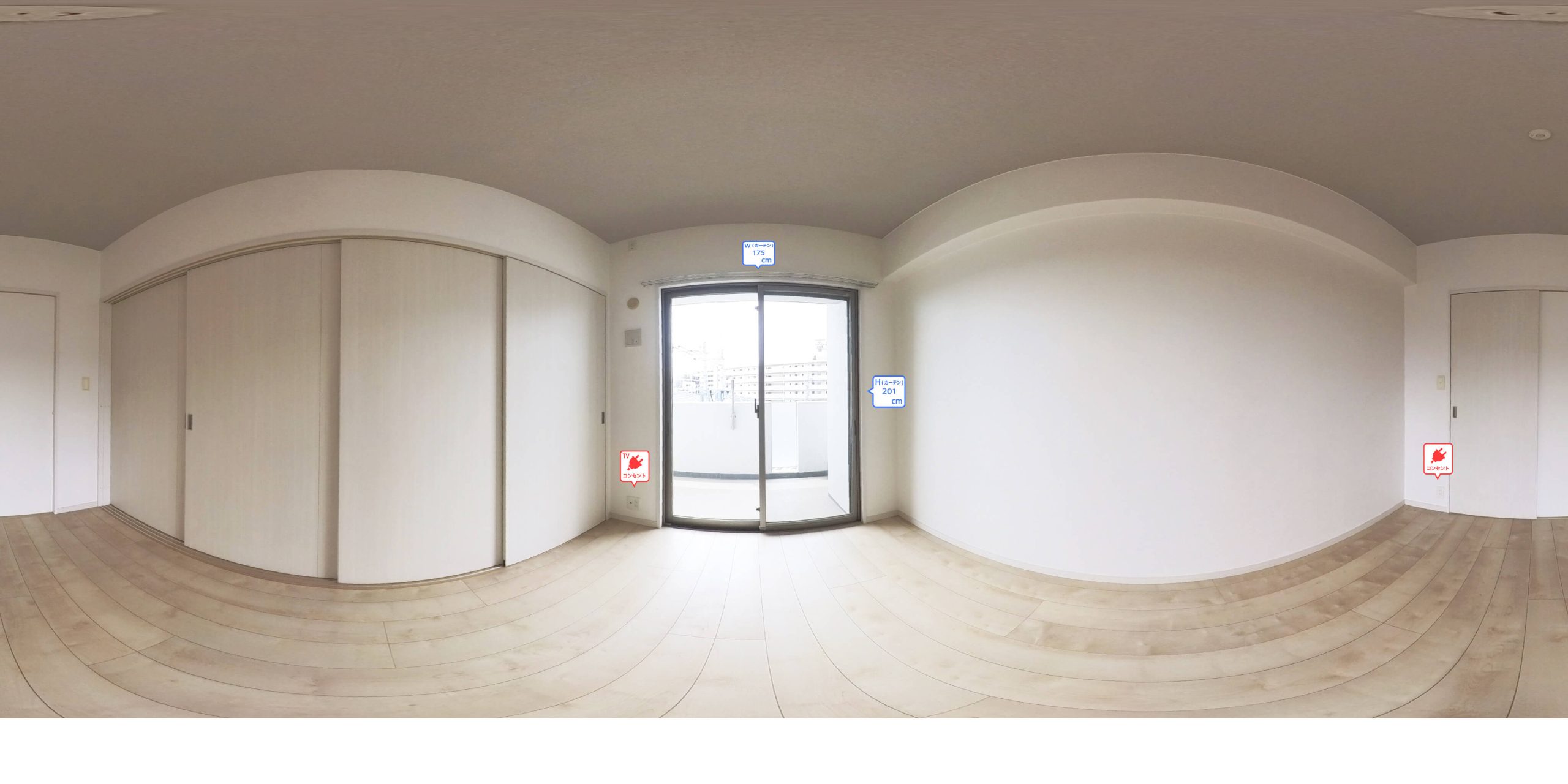 1号室タイプ_洋室　※参考写真。部屋によってクロス等異なります