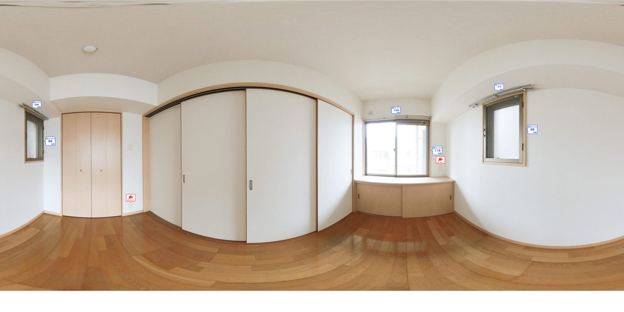 1LDKタイプ_洋室　※参考写真。部屋によってクロス等異なります。