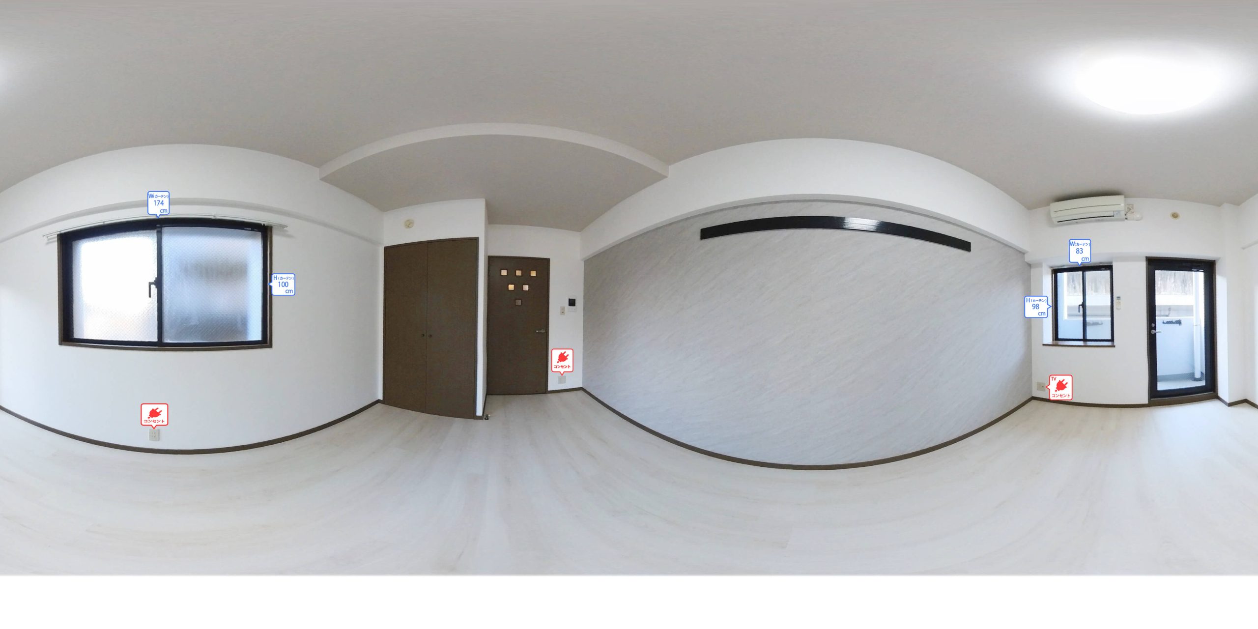 1Kタイプ洋室　※参考写真。部屋によってクロス等異なります