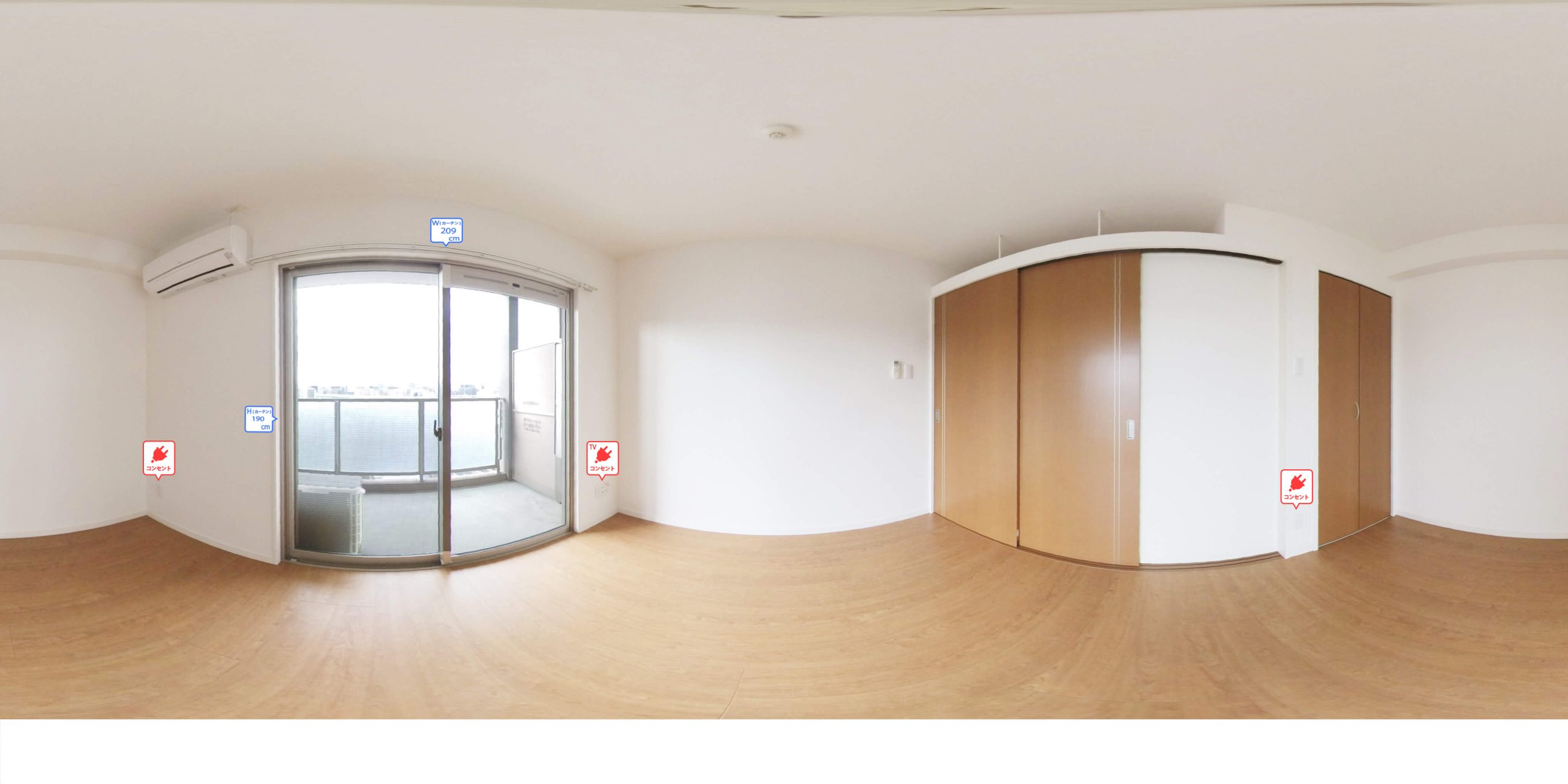 1DKタイプ_洋室　※参考写真。部屋によってクロス等異なります