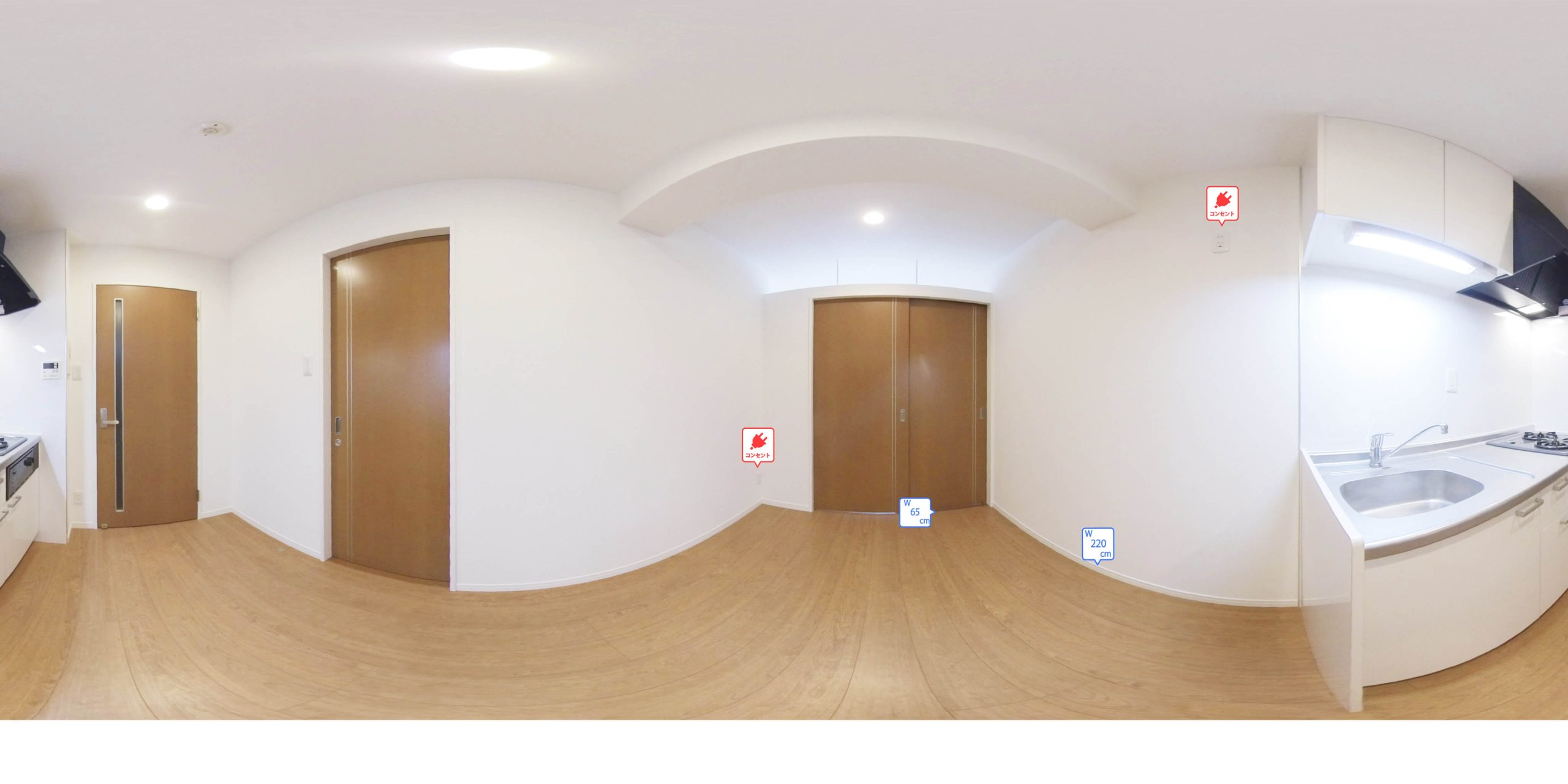 1DKタイプ_DK　※参考写真。部屋によってクロス等異なります