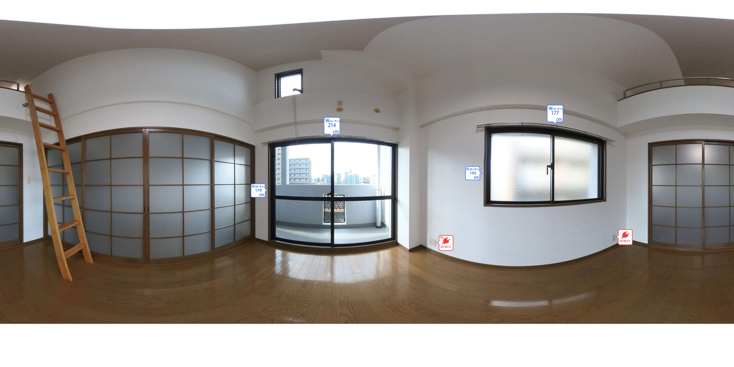 2DKタイプ洋室　※参考写真。部屋によってクロス等異なります。